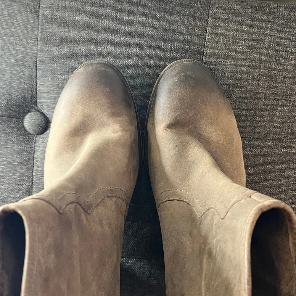 Aldo Taupe Ankle Booties with Tassel Zipper